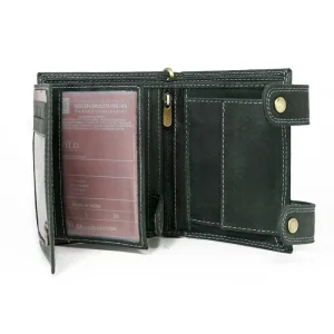 Portfel męski pionowy czarny Always Wild 2901-BIC – wnętrze / Black vertical men’s wallet Always Wild 2901-BIC – interior view